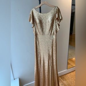 Marchesa | Corricella | Gold sequin gown